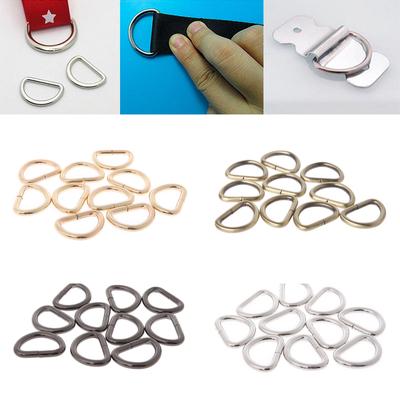 10 шт. полукруглые D-кольца DIY ювелирные изделия ремесла швейные аксессуары в пакете D-образные детали для изготовления ювелирных изделий железо для регулировки сумок