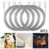 4Pcs 2M Stainless Steel Wire Canopy Rope Fishing Lifting Cable Clothesline Diameter 2Mm Shade Sail Awning Rustproof Kit