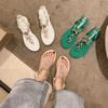 Summer Flats Sandals Women Crystal Clip Toe Slippers Trend Luxury Brand Ladies Shoes Beach Causal Slides