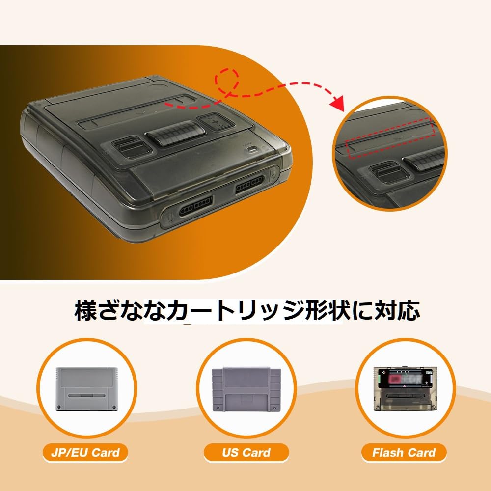Replacement Shell Case for Super Famicom Customization Tool for (SFC/SUPER FAMICOM) (Clear SFC)