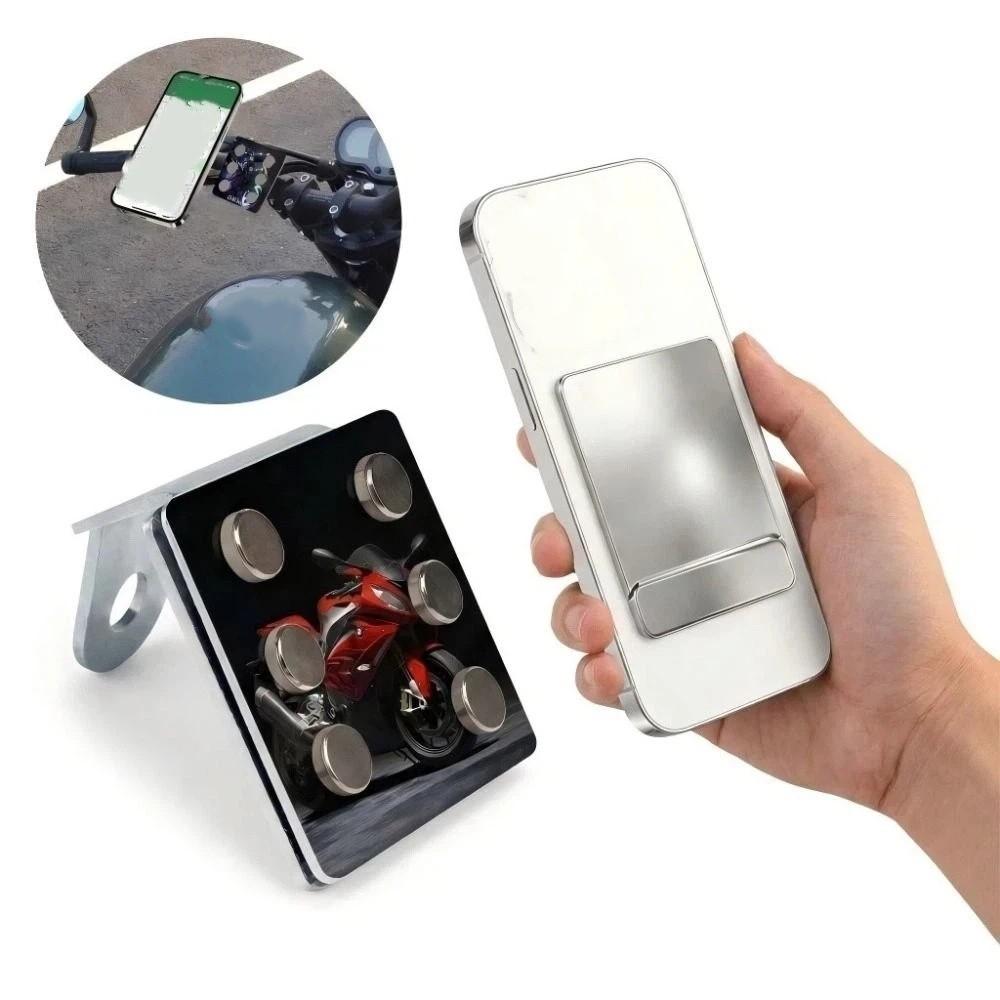 Anti-shock Structure Magnetic Phone Holder Sturdy Metal Anti-shock Phone Holder Motorcycle Riding