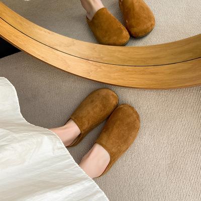 Сумка с плоским дном, голова и полутапочки женские весенние новые ретро уродливо-милые ленивые одинарные уличные туфли