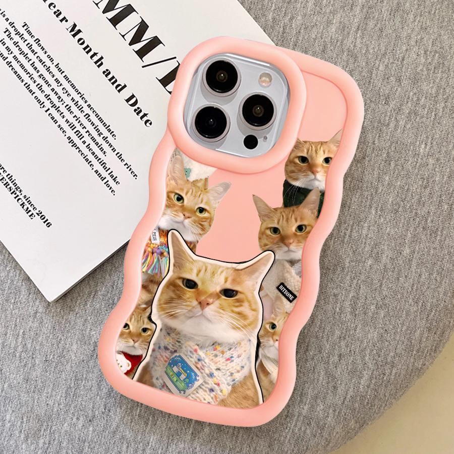 Милый Чехол Кошка для iPhone 13 17 Air 12 8 15 Plus 11 14 XR 16 Pro Max Мягкий Чехол для Телефона