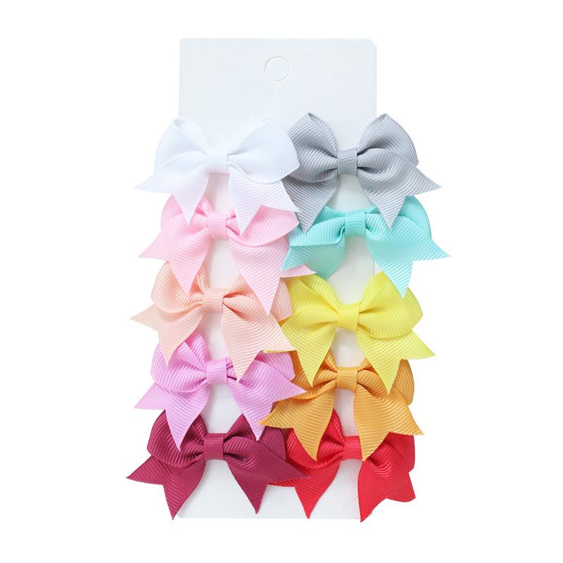 10 шт./компл. шпильки для волос принцессы для девочек милые банты нейлоновые безопасные заколки для волос заколки для младенцев малышей детские аксессуары для волос
