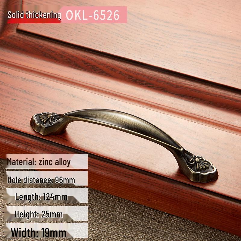 Классические европейские антикварные медные ручки для кухонных шкафов и гардеробов в зеленом и красном цвете