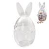 Стеклянная банка для хранения пасхальных яиц с ушками кролика, простые принадлежности, банка для кролика, стеклянная коробка для дома кролика S3J9