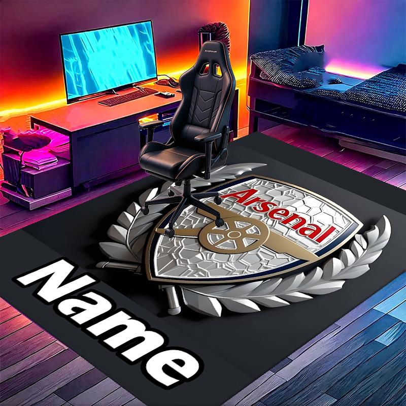 Custom Name Personalized football team Print Carpet, Versatile Home Decor Rug, for Playroom, Apartment, Balcony, Entryway, Hallway Gift