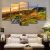 5 Panel Mountains Sunset Landscape Modern Painting On Canvas Poster Frame Living Room Wall Art Pictures Home Modern Decoration