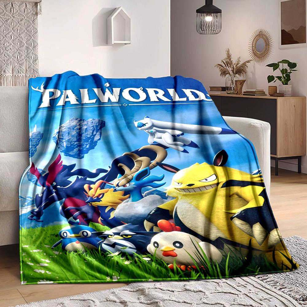 1Pc Palworld Creatures Adventure Blanket Soft And Comfortable Casual Warm Camping Travel Christmas Halloween Xmas Gift M924357
