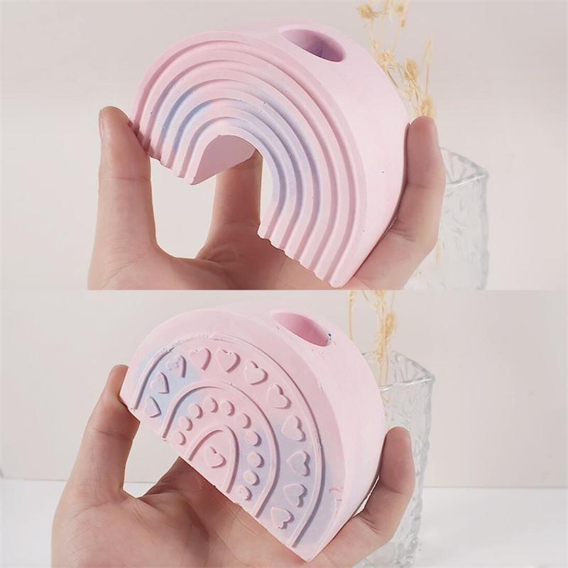 1 шт. арочный держатель Радужные силиконовые формы DIY штукатурка цементная смола эпоксидная смола любовь формы