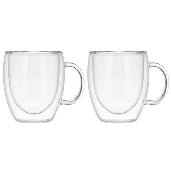 Yousheng 2 шт. стеклянная чашка двухслойная многоразовая прозрачная кофейная кружка для сладких напитков для дома
