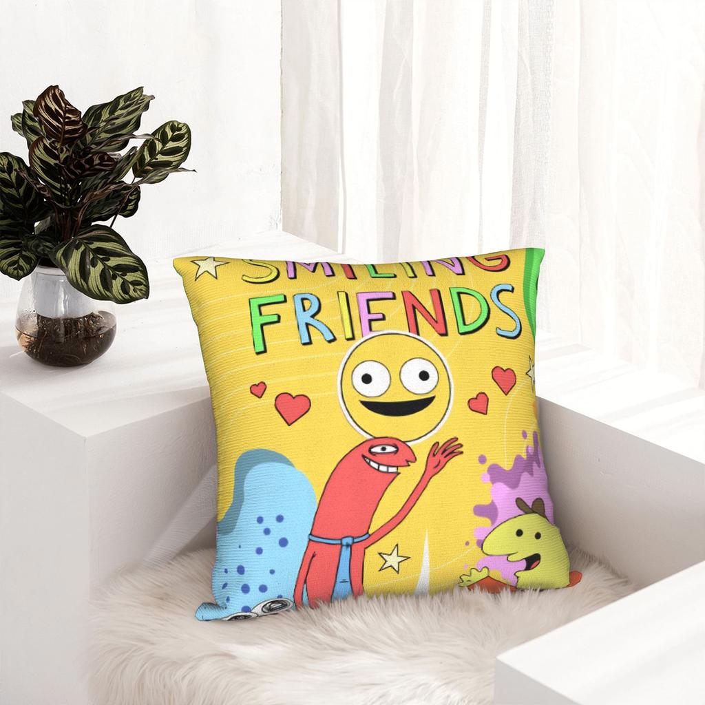 Подушки с принтом Smiling Friends Пим и Чарли Декоративные наволочки Разные размеры для гостиной