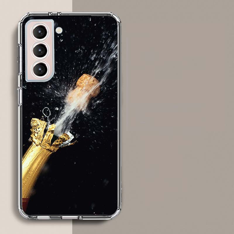 Откройте шампанское, чтобы отпраздновать Чехол для телефона For Samsung Galaxy S25 Edge S24 S23 FE S21 S20 S10 Plus S22 S26 Ultra Чехол Прозрачные Чехлы T