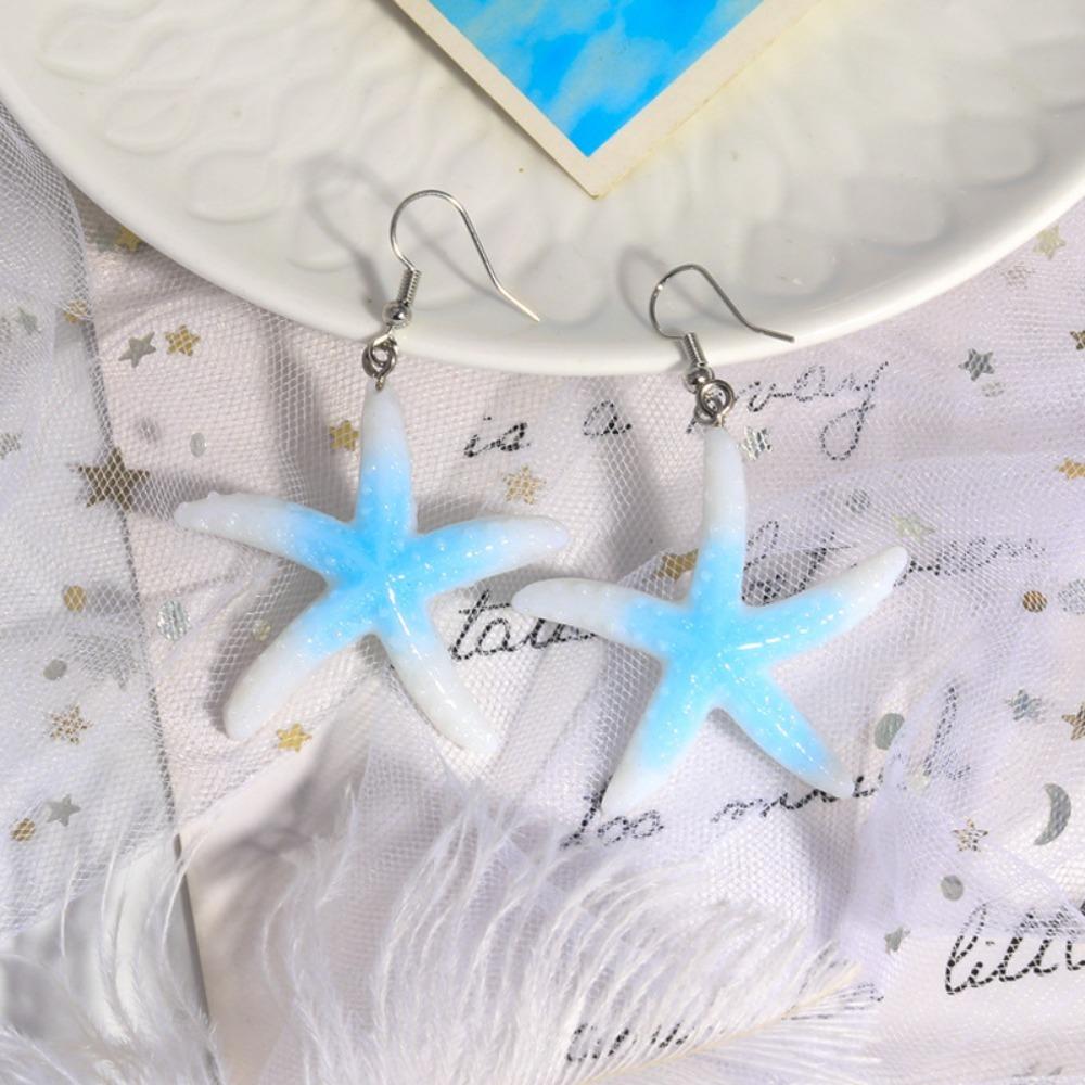 Bohemian Starfish Earrings Pendant Exaggerated Earrings Jewelry Gifts Starfish Ear Stud  Women