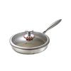 Титановая антипригарная сковорода с плоским дном - Пищевая нержавеющая сталь для индукционных и газовых плит