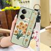Silicone Back Cover Phone Case For Realme P3 Ultra 5G Protective Oil Painting Soft Case Fashion Design Anti-dust Lanyard