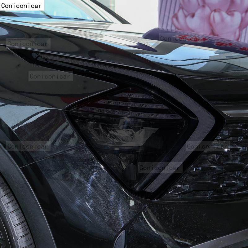 Для KIA SPORTAGE 5 NQ5 2022 2023 Защитная пленка для фар автомобиля из черного ТПУ, пленка для тонировки передних фар, меняющая цвет, аксессуары