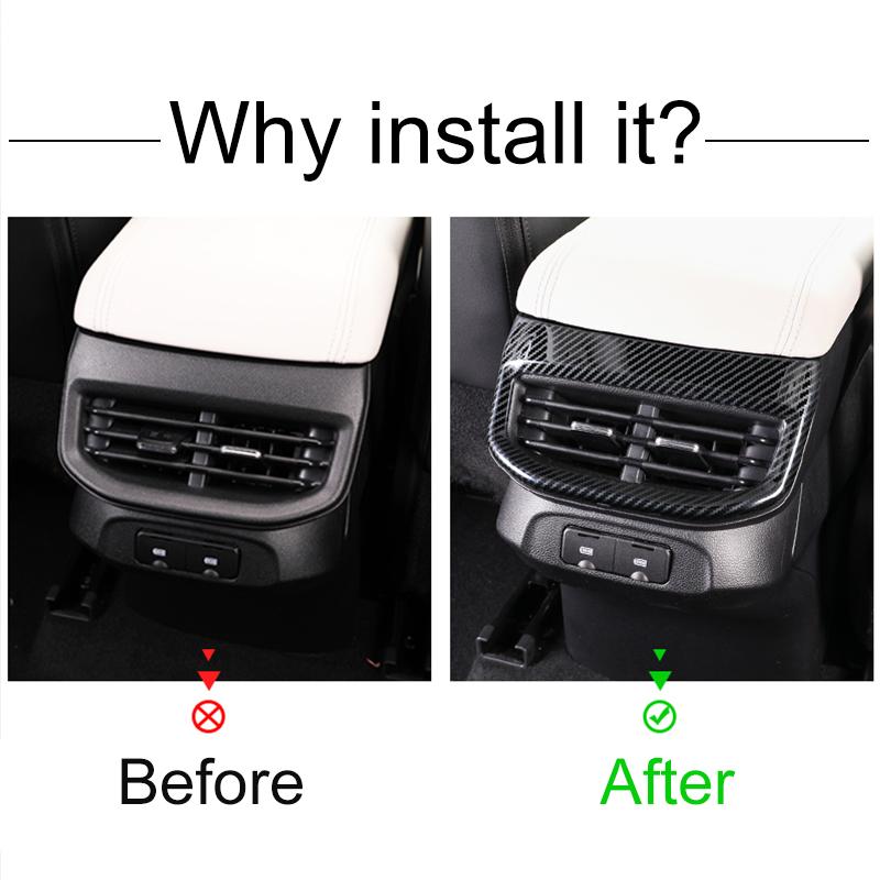 Наклейка на заднее сиденье автомобиля, накладка на рамку выходного отверстия кондиционера для Haval H6 3-го поколения 2021 2022 2023 2024 GT PHEV