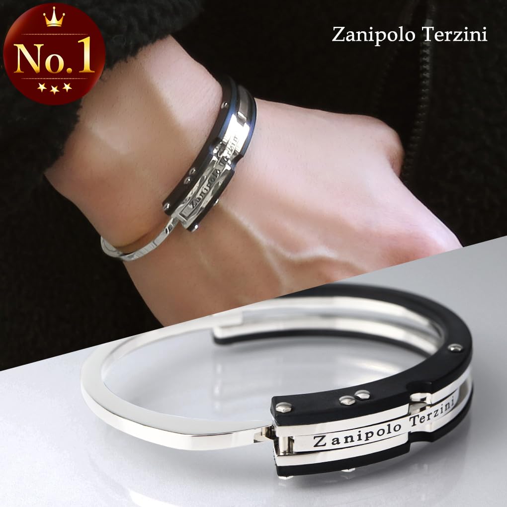 [Zanipolo Tarzini] Браслет-наручники для мужчин, серебристый цвет, хирургическая нержавеющая сталь, 316L, гипоаллергенный, браслет