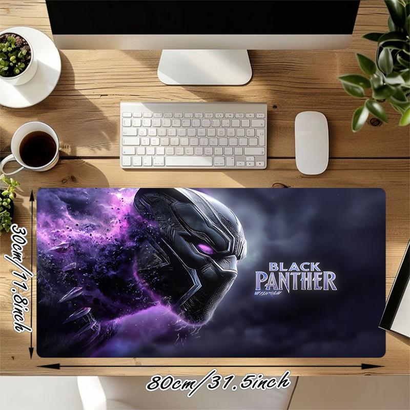 1Pc Black Panther Power Gaming Mouse Pad Keyboard Desk Mat Non-slip Rubber Lock Edge Waterproof Computer Mousepad for Office Home Decor S1554