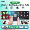 Carlinkit 2-в-1 Мини Ультра Беспроводной Адаптер Carplay и Беспроводной Адаптер Android Auto Проводной в Беспроводной Plug and Play