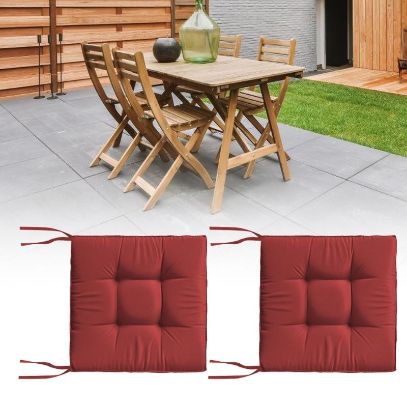 45x45см Утолщенные подушки для стула Дышащая полиэстеровая подушка на сиденье Нескользящая для использования в помещении и на улице для патио, дивана, татами, ковриков