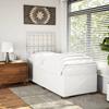 Maison Exclusive - Sommier à lattes de lit avec matelas Blanc 100x200cm Similicuir