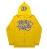 Men's new niche loose casual printed hooded zipper men's sweatshirt, cardigan, sweatshirt jacket.