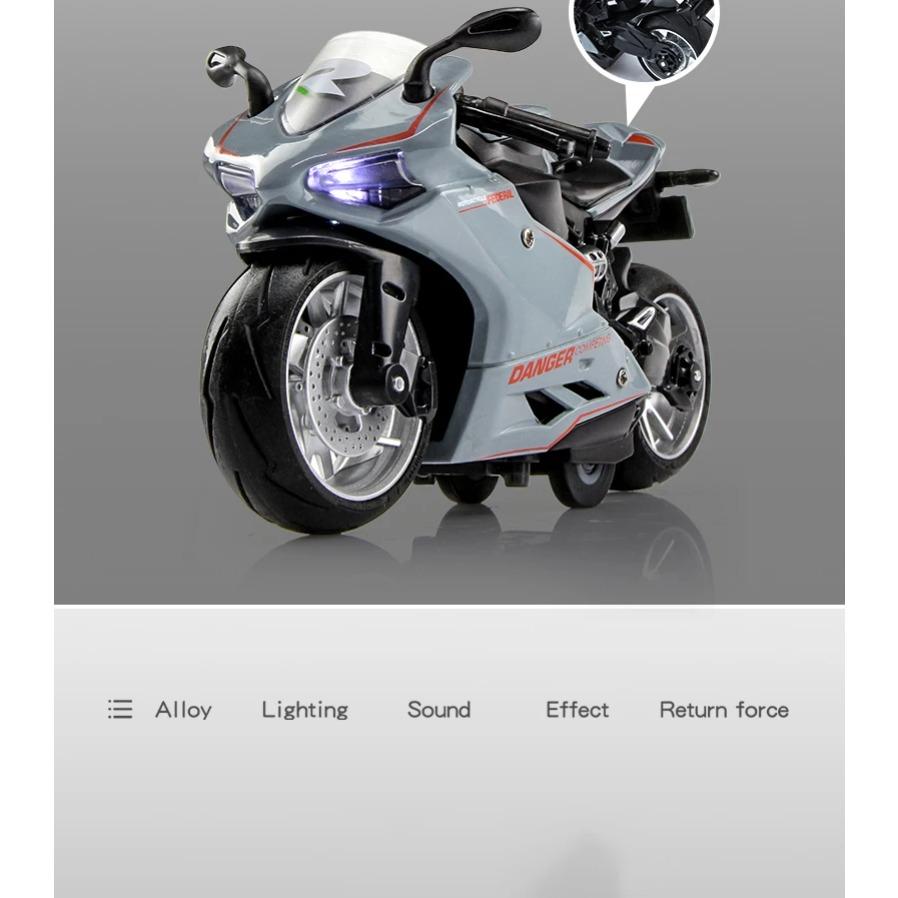 1/12 MV Agusta Diecast Motorcycle Model Toy Replica with Sound & Light Boy Gift Birthday Gift Christmas Gift Collection Bike