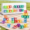 Letters and Numbers Arithmetic Toy Mini Letter Number Blocks Tabletop Game  Children