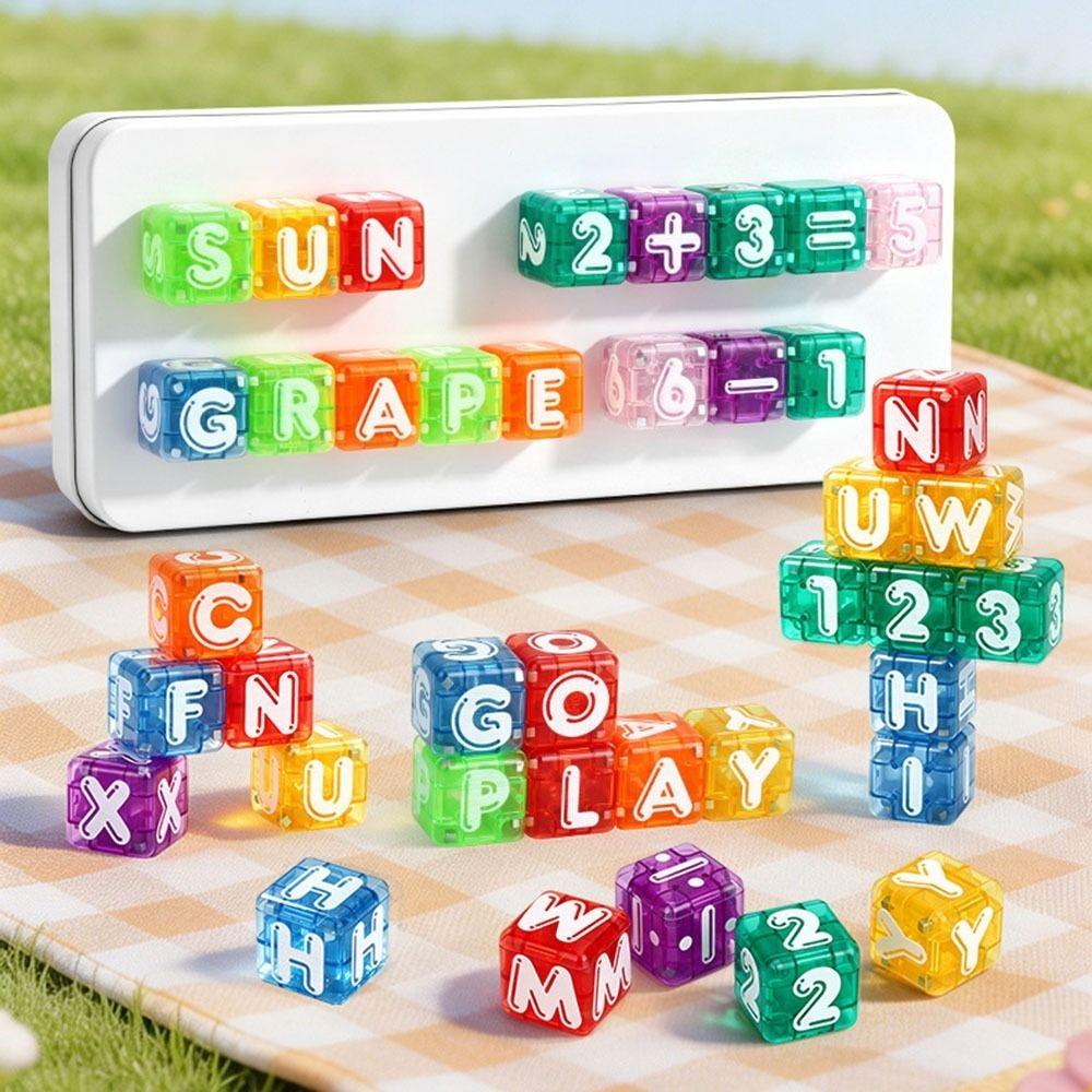 Letters and Numbers Arithmetic Toy Mini Letter Number Blocks Tabletop Game Children