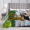Cozy Blanket Plane Travel Czech Cartoon Krtek Mole Throw Blanket Novelty  Bedspread For Living Room