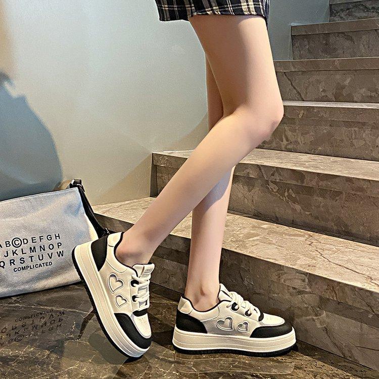 [Youshilai] Platform-soled Fashion Little White Shoes Women's Spring 2025 New Color Matching Fashion Casual Versatile Board Shoes