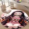 1pc nezouko  Print Round Carpet Chair Round Carpet Suitable for Bedroom Living Room Home Decorative Carpet