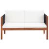 vidaXL Gartensofa 2-Sitzer Massivholz Akazie