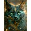 5d DIY Diamond Painting Cross Stitch Animal Green Cat Diamond Embroidery Mosaic Full Round Drill Home Decor Arts
