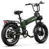 Electric Bicycle Foldable Apefox Rh20 750Wx2 Motor 20"x4.0" Tire 7 Speed All Terrain Adult Electric Bike 48V 22.5Ah Dual Hydraulic Brakes