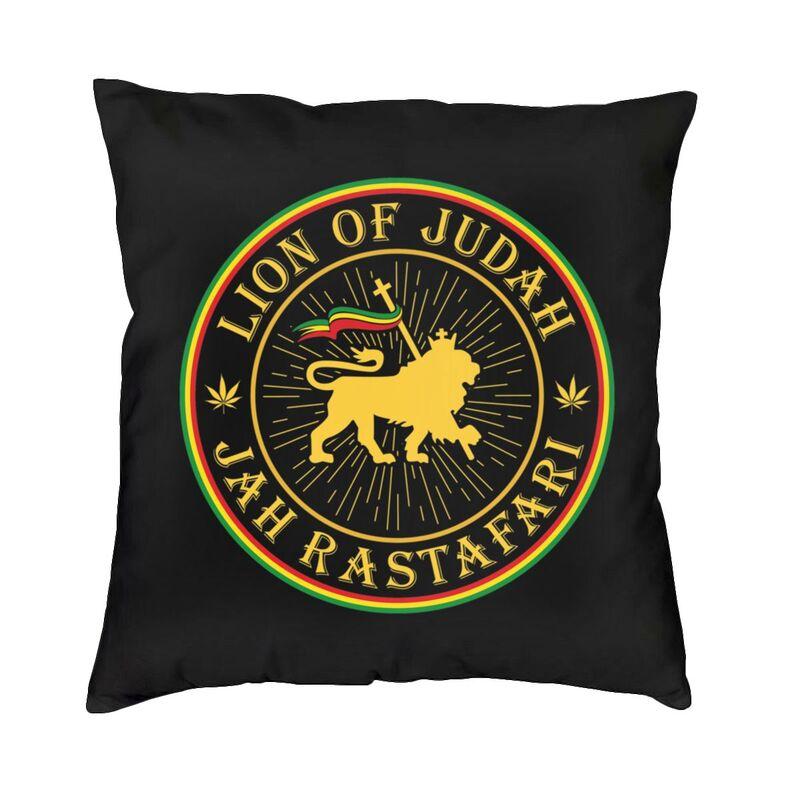 Lion Of Judah Rasta Jamaican Reggae Cushion Cover 45x45cm Home Decor Printing Throw Pillow for Living Room Doublesided