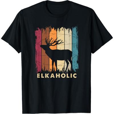 Дикая Природа Олень Лось Охота Охотник Олень Силуэт Elkaholic Футболка
