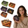 Rectangular Metal Tin Box with Transparent Lid for Candy Cookie Storage and Holiday Decorative Use Halloween Theme Design