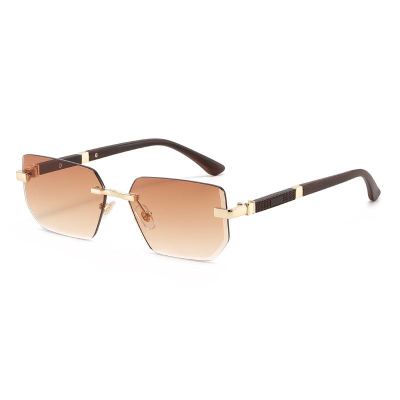 New fashion box color-changing frameless sunglasses women's personality trend outdoor sunscreen sunglasses