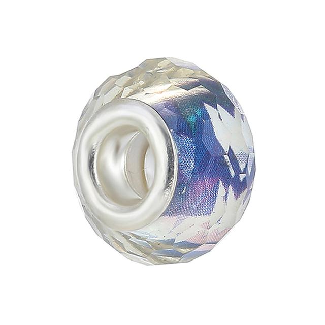 2pcs Colorful Paw Flower Butterfly Beads Rainbow Fit Original Brand Charms Silver Color Bracelets Necklaces Women Diy Jewelry