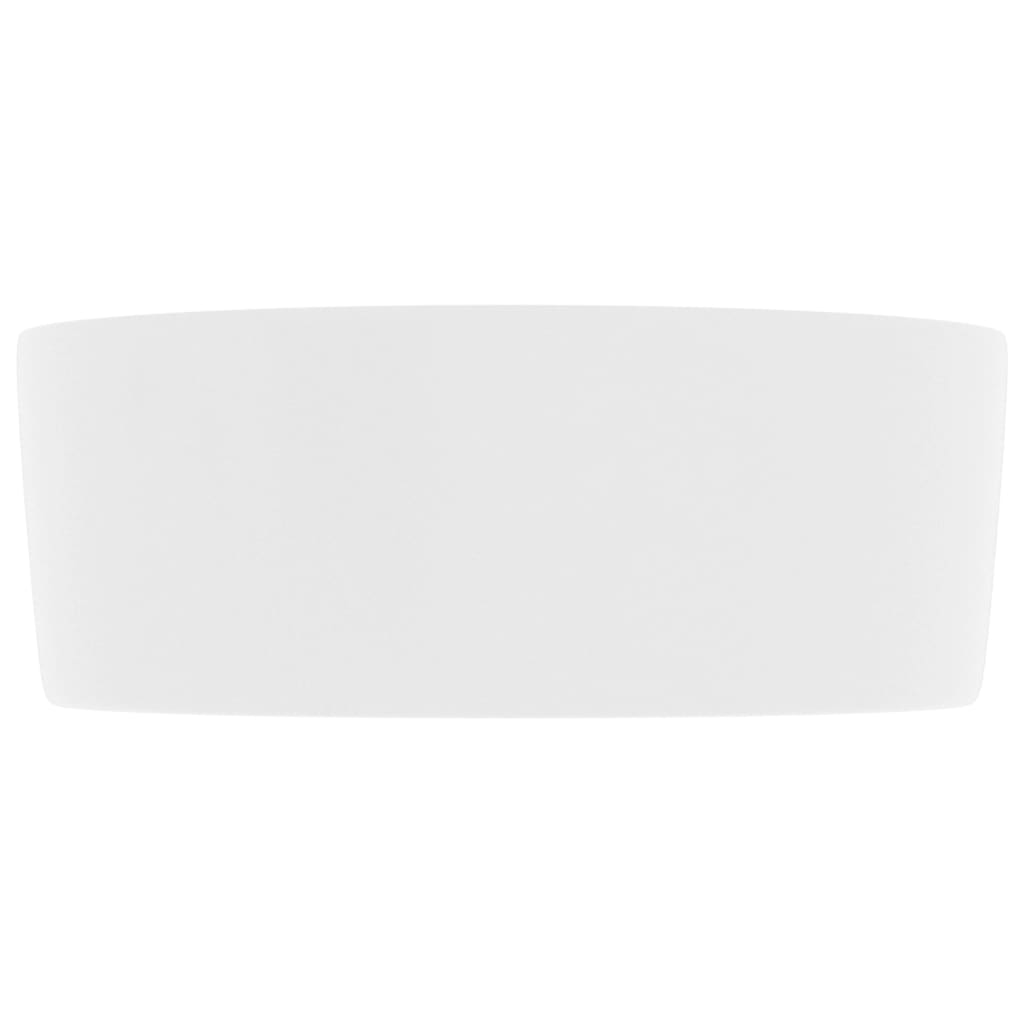 Luxurious Round Matte White Wash Basin 40 x 15 cm Ceramic