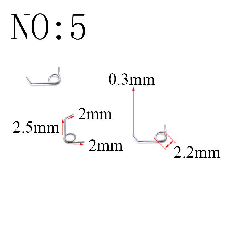 20PCS Wire Diameter 0.3mm Micro Mini 304 Stainless Stee Torsion Spring For Jewelry