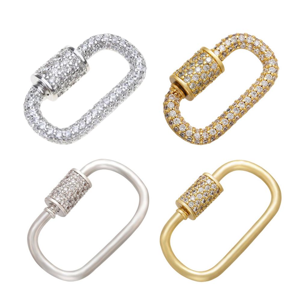 Карабин с застежкой из кубического циркония, универсальная брошь со стразами, булавка, кулон, ожерелье, соединитель, ювелирные аксессуары