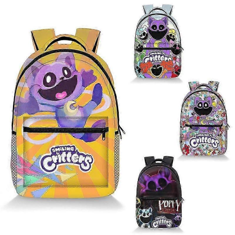 Poppy's Playtime Smiling Critters Printed Backpack Student Polyester Cartoon Children's Backpack