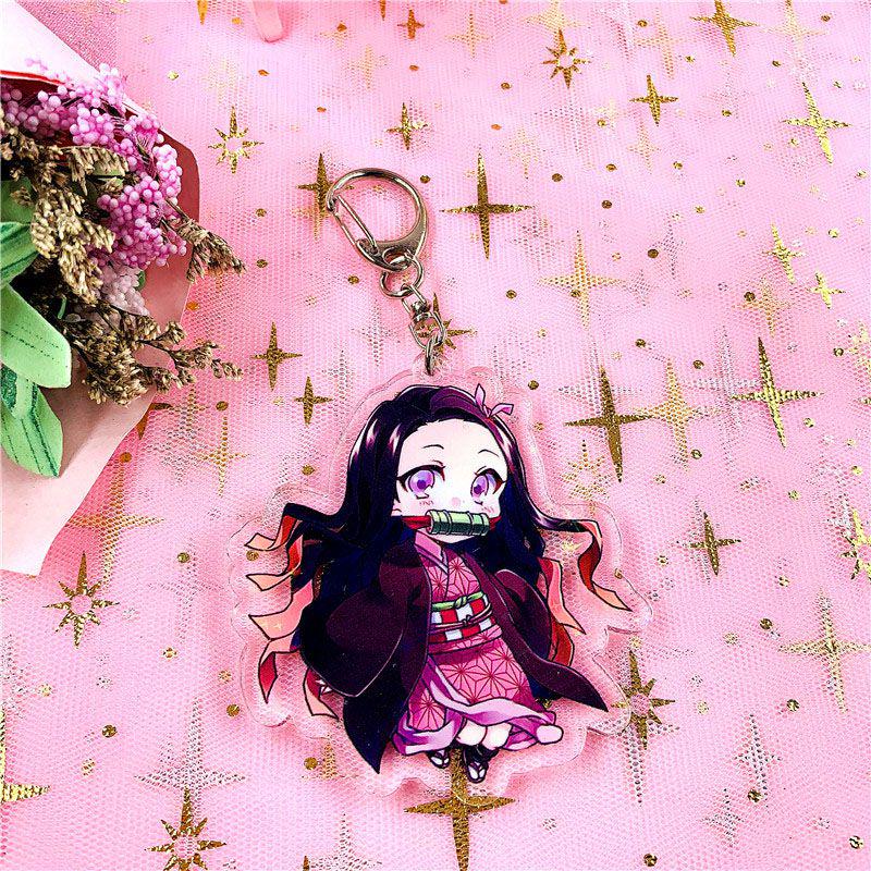 Прочный и прозрачный акриловый брелок Demon Slayer для фанатов Kimetsu No Yaiba
