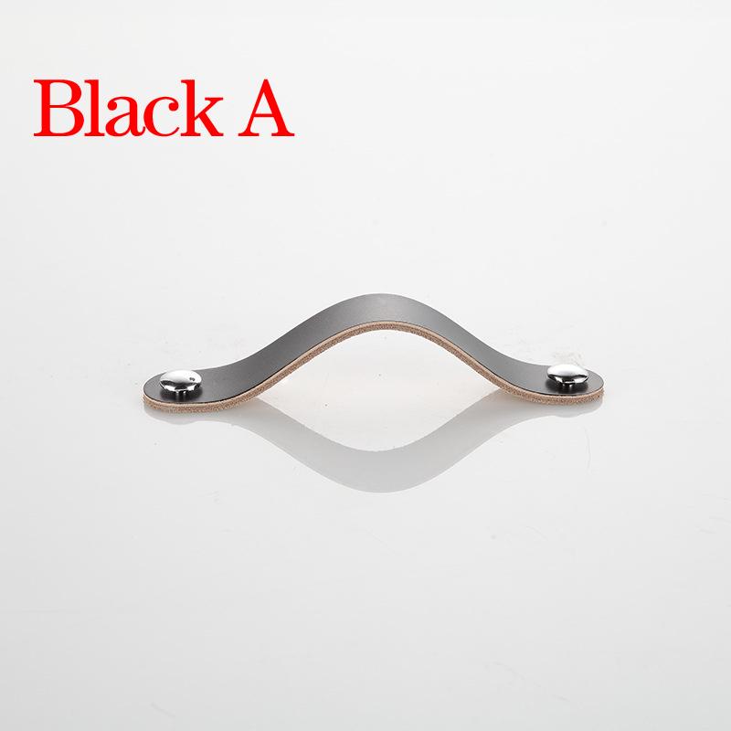 Leather Door Handle Cabinet Drawer Knobs Cupboard PU Leather Pulls Furniture Handles With Screws Furniture Hardware Accessories