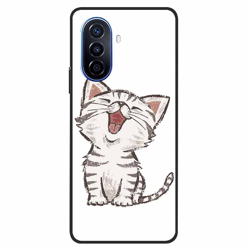 Чехол для Huawei Nova Y70 Plus Волк Черный Силиконовый Мягкий Чехол для Телефона Для Huawei Nova Y70 Задняя Крышка Чехол NovaY70 Y 70 Funda Coque