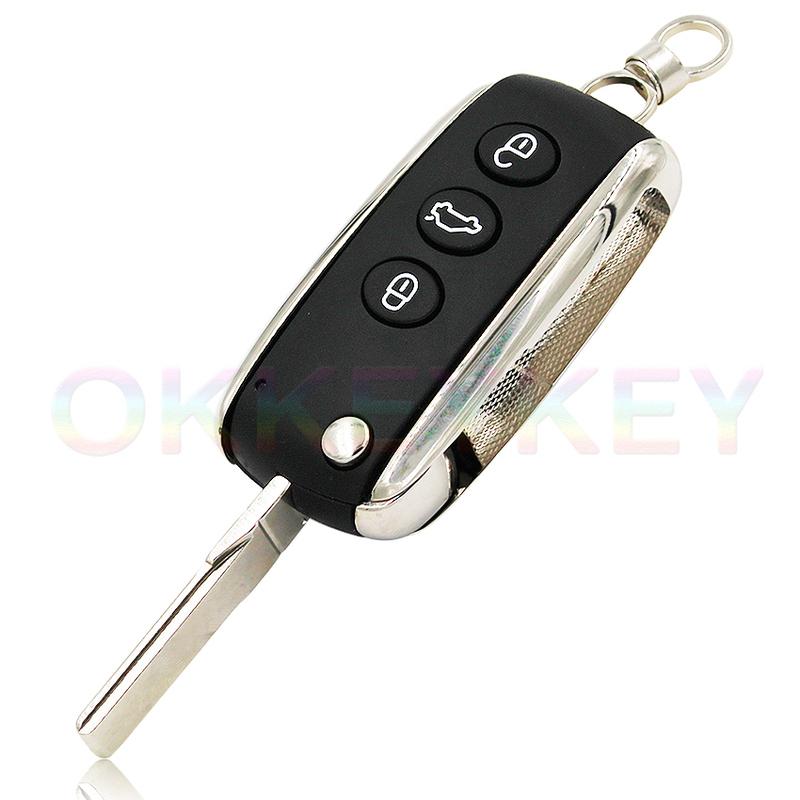 Ecusells Smart 3/4 Button Remote Key 315Mhz/ 433mhz ID46 for Bentley Continental GT GTC Flying Spur FCC KR55WK45031 KR55WK45032